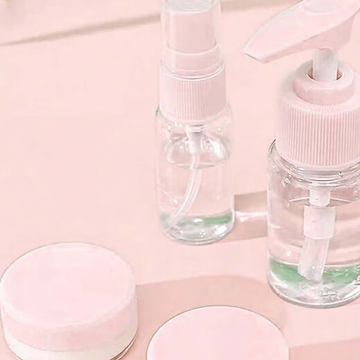 Beauty Tool Set Travel Cosmetic Dispensing Bottle Portable Washing Bag Set Press Spray Bottle Lotion Empty Bottle Travel Dispensing Set-Candy Blue 1 Set 1 Piece