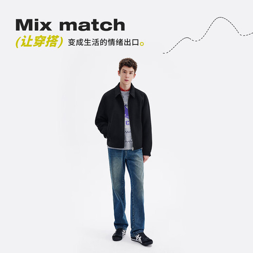 Navigare Italian dinghy 25 autumn and winter new men's woolen coat wool jacket short coat 3341415502