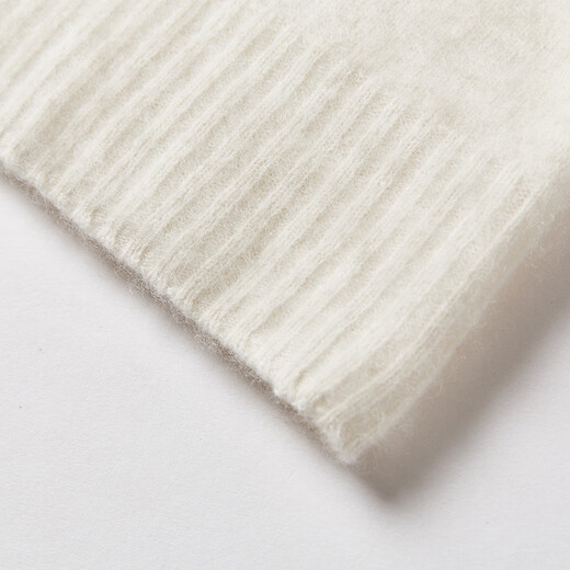 Xiangying Wool + Cashmere White Sweater Women's 2025 Winter New Soft Waxy Pullover Sweater Top White M 160/84A/95-110Jin Jin is equal to 0.5 kg