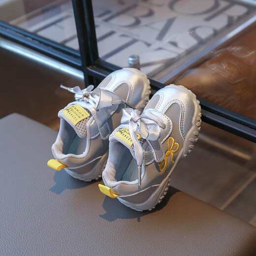 Terranis Yangma recommends 2025 spring and autumn new style breathable functional shoes for infants and young children 0-1 years old 3 boys soft sole lightweight non-slip gray 16_inner length 12cm