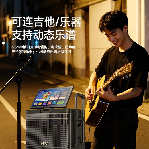 YTFY German Voice of Berlin Outdoor Karaoke Audio All-in-One with Display 15-inch Bass Mobile Trolley Square Dance Speaker Super Long Battery Life 15-inch Subwoofer + 21-inch Touch Screen + 360 Surround Sound Free 500G + Bracket