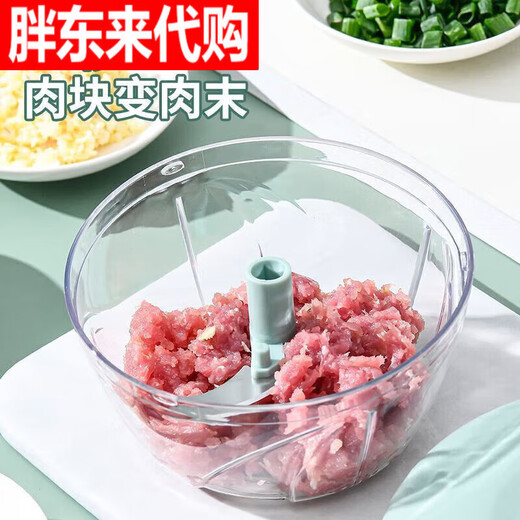 Fat Donglai's same style Yangma's large garlic artifact kitchen manual meat grinder vegetable cutter household garlic garlic green grass medium three knives