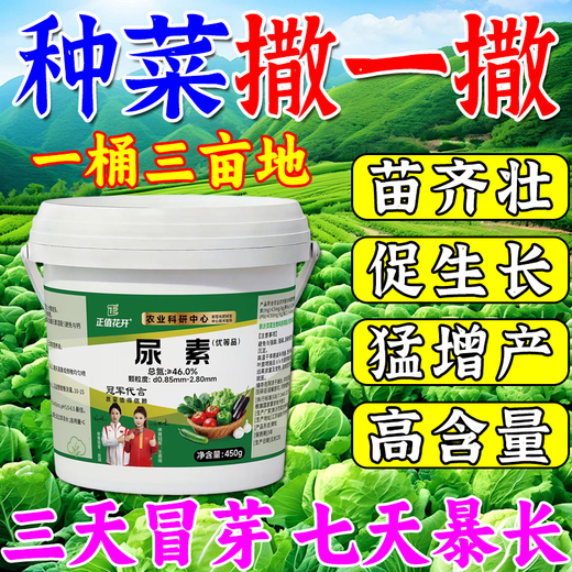 正值花开【正规原包】小颗粒尿素肥料蔬菜氮肥花卉种菜肥果蔬植物盆栽通用 颗粒尿素2桶【原包装发货/假一赔十】