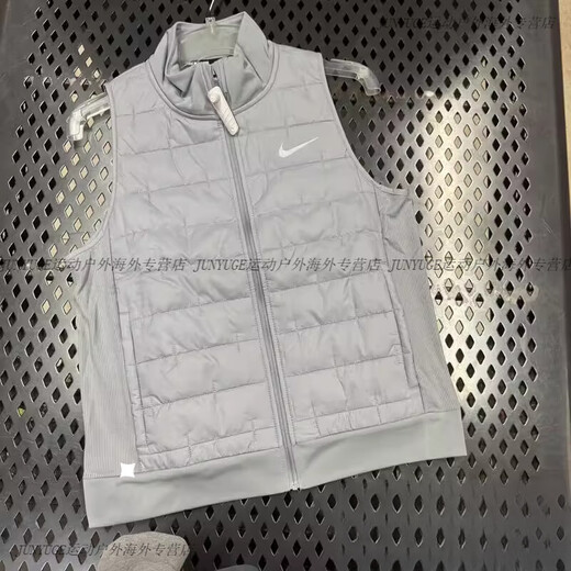 Nike (NIKE) Vest Women's Autumn and Winter Running Training F Wind Warm Stand-up Collar Padded Vest Outdoor Cycling Authentic 3M Reflective LogoDD6085-Cotton Vest XS-150CM Authentic Guarantee