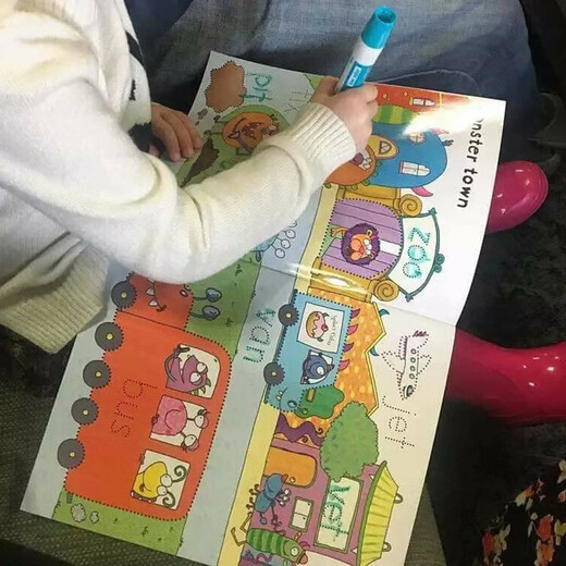 托马斯&朋友	（THOMAS&FRIENDS）幼儿园控笔训练入门练字帖儿童英文字母数字描红本练习4岁3宝宝 男孩款16册-无彩盒--随机