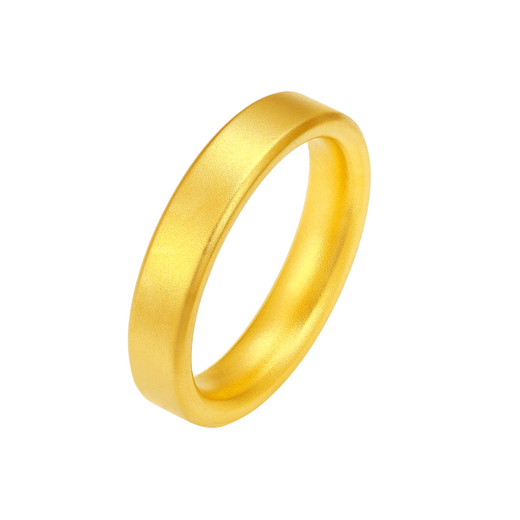 Jin Zhifu wide version plain gold ring for men and women, solid gold ring for husband and wife as a Valentine's Day gift for men and women, 11 rings, about 3.9 grams (refund more or make up less)