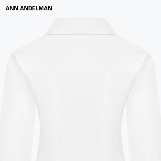 ANN ANDELMAN offizieller Direktvertrieb weißes Hemd Damen Langarm Herbst 2025 neues Twist Tight Top Weiß XS