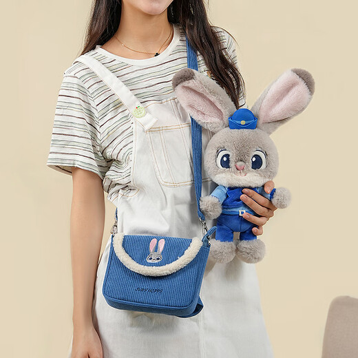迪士尼（Disney）疯狂动物城朱迪斜挎包兔子玩偶包毛绒玩具娃娃女孩生日礼物女朋友