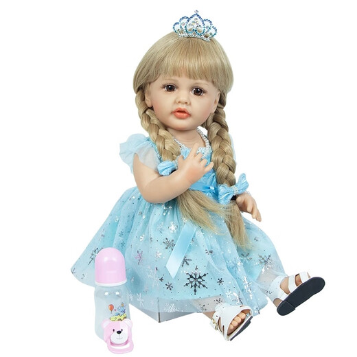 Shantou Lincun Factory Direct Sales Rebirth Doll Full Vinyl Baby Doll Girl Toy Doll Dressup Model Sandals 1m