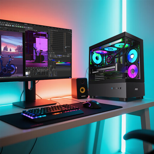 ASUS Family Bucket Ultra 7 265KF/RTX5060Ti/5070Ti/5080 Sea View Home Host E-Sports Game Desktop Host Assembly Computer DIY Complete Machine Configuration One U7 265KF/16G/512G Single Host