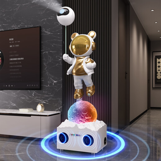 Chanyu karaoke astronaut astronaut smart speaker large living room floor-standing ornaments TV cabinet next to the sofa housewarming gift colorful rhythm karaoke trendy astronaut + Xiaodu smart speaker platinum