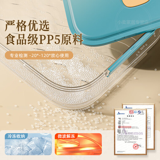 WCZ German dumpling box food-grade freezing special sealed fresh-keeping box dumplings and wontons frozen home kitchen ice upgraded antibacterial ink blue four layers and one cover