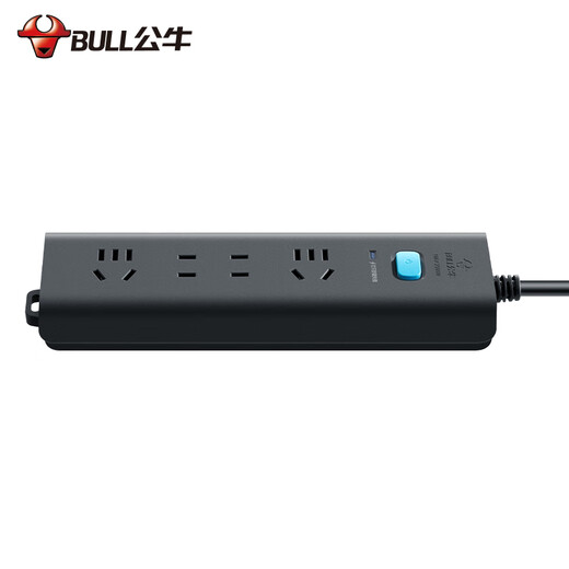 Bull Lightning Protection Socket Intelligent Power Strip Multifunctional Power Strip Double Lightning Protection Safety Wiring Board TV Computer Refrigerator Power Strip New National Standard Four Sockets + Master Control Switch-1.8 Meter Lightning Protection Socket