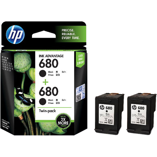 HP (HP) 680 Оригинальный чернильный картридж 2138 5078 5278 2676 DJ2677 2678 3776 Принтер (черный + черный) Набор для настольного картриджа 680.