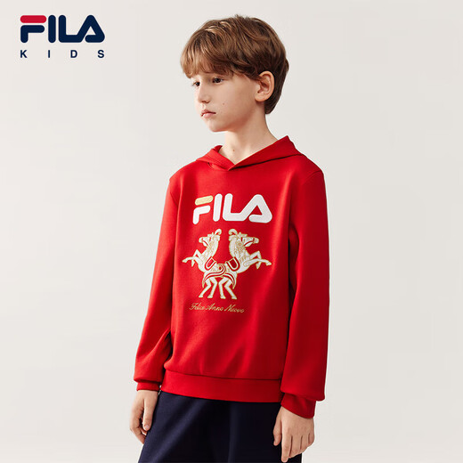 FILA children's sweatshirt 2026 spring men's and large children's hooded sweatshirt