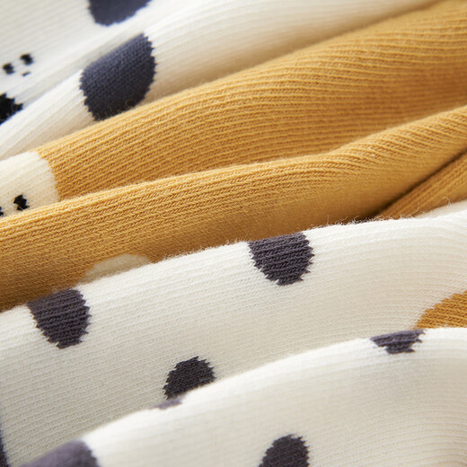 Tongtai baby socks for all seasons, boys and girls, mid-tube children's wide-mouth boneless baby socks, 4 pairs, 1-3 years old