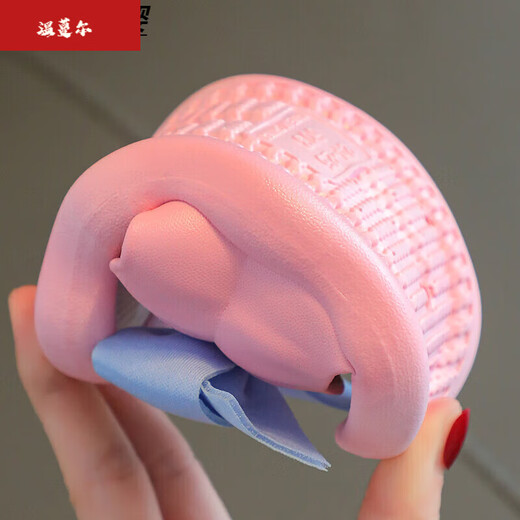 Duanmuxi Big Children's Slippers 10 to 15 Years Old Girls' Slippers Girls' Slippers Indoor Non-slip Anti-Internet Celebrity Princess Style Girls 04 White-Bow Tie 34-35 Sizes Inner Length 20cm Children's Style