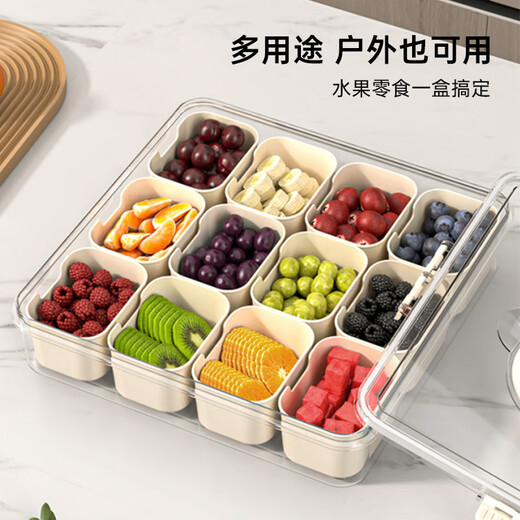 Cabinet star spice storage box household seasoning aniseed seasoning jar cinnamon pepper aniseed chili seasoning jar kitchen seasoning box transparent model - upgraded large capacity 12 compartments - handle model