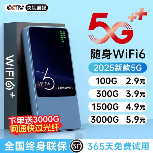 酷米行随身wifi5g无限流量2025款全国通用免预存高速全新升级无线车载宽带便携wifi7路由器随身携带 充电宝二合一【5G宗师版】双频多核+持久续航