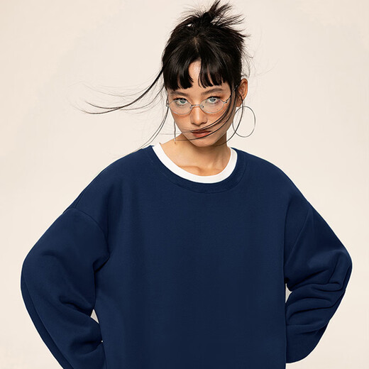 回力圆领卫衣男2025新款冬季加绒加厚衣服青少年休闲外穿保暖外套男装 【加厚羊羔绒】酒红(奔跑修狗) M /170(男女同款)