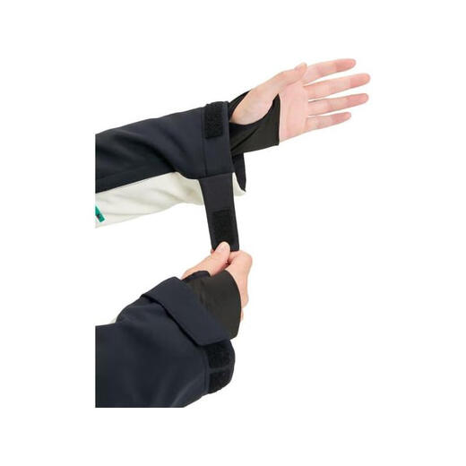 ROXY Women's Soft Shell Jacket Waterproof Windproof Warm Ski Wear Long Sleeve Hooded Outdoor Jacket Schwarz / Grun One Size | L