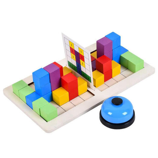Nanmuxiong cross-border children's educational early education Tetris card Rubik's cube battle cube assembly building block toy hq battle building block (pair) 32.5*18*5.7cm