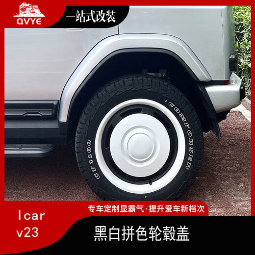 Litian Quye icarv23 new 19-inch hub cover hub cover decorative modification parts electroplating upgrade 19-inch electroplated outer ring + electroplated inner ring*4 iCARV23