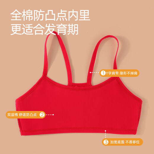 Vibrant and early-developing girls' zodiac year underwear and underwear set for primary school students' developmental period anti-bulge bra vest 7-12 years old