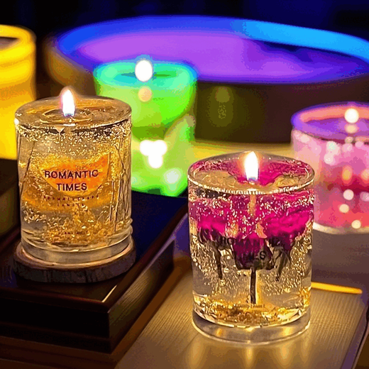 Shantou Lincun plant essential oil, dried flower jelly wax, high-looking and atmospheric candle, light luxury and romantic bedroom sleep gift for couples, small size, available for 12 hours of white wax, pure white without interior, shoot 1 and 2, velvet rose + Hilton hotel fragrance/recommended