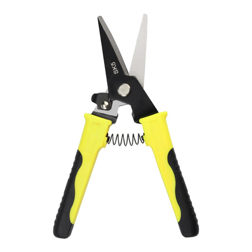 Shuang Industrial Grade Stainless Steel Sheet Scissors Elbow Handmade Thin Aluminum Sheet Metal Cutting Trough Wire Shears Special 8-Inch SK5 Tool Steel (Elbow) Sheet Shears JS-101 Stainless Steel /