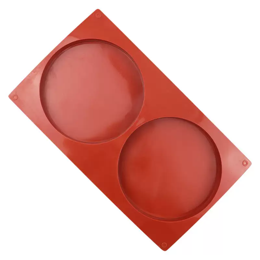 Yusenyi Bray Pudding Food Grade Inch Mold Silicone Inch Disk Baking Silicone Round Bray 64 High Temperature Resistant Mold Cake (about 4 inches) 6-connected disc silicone mold (diameter 9.6cm) brick red