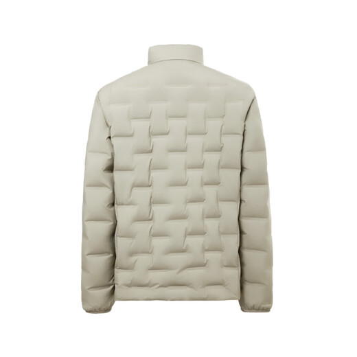 BOSIDENG Lightweight Down Jacket Men's Short 2025 Autumn and Winter New Stand Collar Goose Down Casual Warm and Coldproof Jacket Phantom Gray 8243 Striped Style _Duck Down Filling 6XL 205_120A