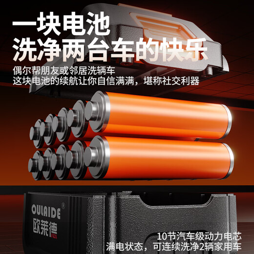 OLED car wash high-pressure water gun brushless household wireless lithium battery car wash machine high-power portable brush car pump car wash artifact