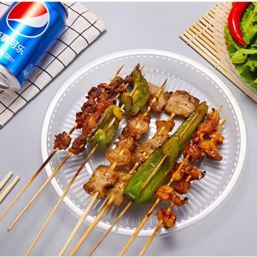 Disposable plates, dishes, dishes, food-grade high-temperature-resistant barbecue plastic discs for home use, outings, 9-inch discs, 20 pcs