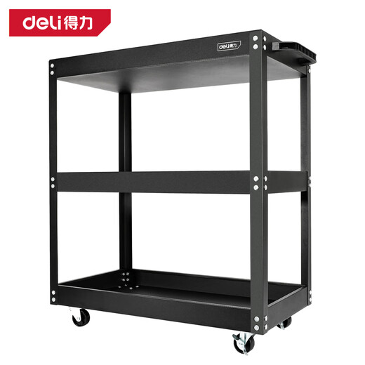 Deli tool cart three-layer trolley mobile car repair tool cart storage cabinet multi-functional tool cabinet parts cabinet 750x350x760cm enhanced three-layer tool cart