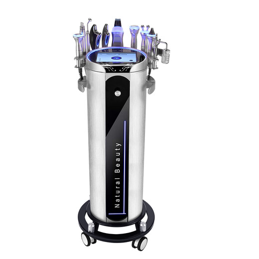 Silver Brown Skin Management Comprehensive Instrument Small Bubble Beauty Instrument Facial Cleansing Blackhead Absorbing Beauty Salon Special Instrument Upgraded Silver Brown + Skin Detection Metal Handle