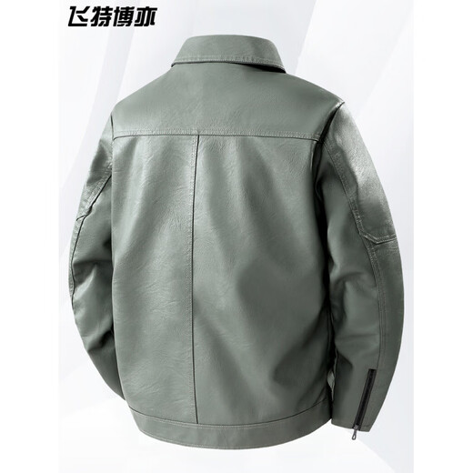 胖东来大码覆古皮衣外套男款春秋美式潮牌皮夹克胖东来同款 8898黑色 3XL 150165斤