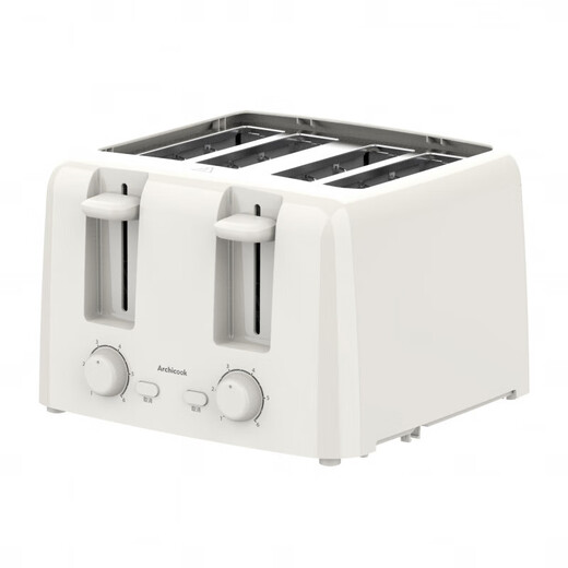 TRUVOER German high-end toaster household slice heating sandwich small fully automatic breakfast machine toaster toaster fully automatic four-piece two-piece multi-function glossy white (with dust cover)