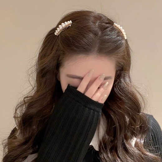 Chimera (CHIMERA) 2 pieces of noble and luxurious bangs hair clips spring clip ponytail clip half-tied one-word clip side hair accessories girl birthday gift