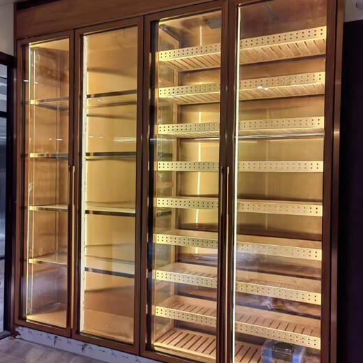 Zhong Zhang Guang customized cigar cabinet cedar wood cigar tea refrigerated cigar room constant temperature and humidity stainless steel red wine cabinet custom mobile cigar room double door