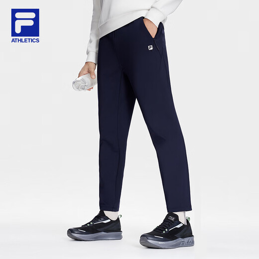 FILA official men's knitted trousers 2025 autumn and winter simple fitness straight sports pants running training pants
