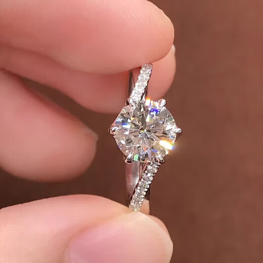 DR moissanite diamond ring for couples, one carat wedding proposal, Valentine's Day birthday gift for wife, 50-point moissanite diamond ring for couple, keep silent, contact customer service and note the number of rings