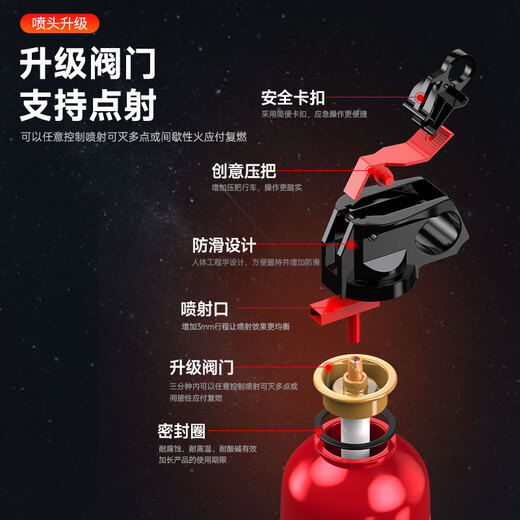Huangchi vehicle-mounted fire extinguisher national standard tripod warning sign new energy vehicle safety hammer reflective clothing traffic regulations annual inspection