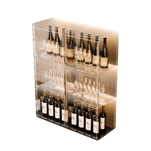 Yusenyi wine cabinet display cabinet home with glass cabinet living room wall cabinet storage cabinet second generation upgraded thickened 25 single door