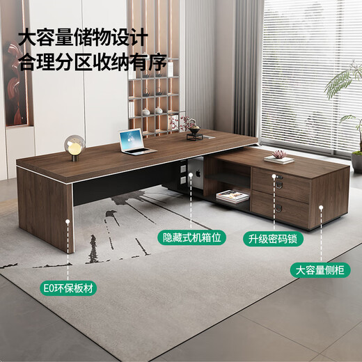 Semphia desk boss desk modern simple executive desk executive manager desk office desk and chair combination office furniture 1.8 meters boss desk long cabinet
