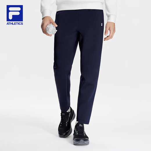 FILA official men's knitted trousers 2025 autumn and winter simple fitness straight sports pants running training pants