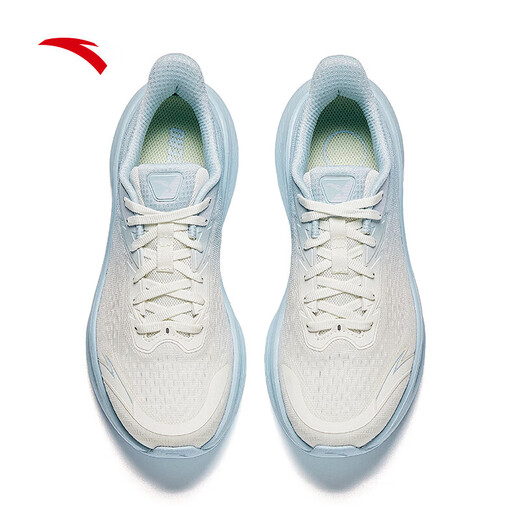 ANTA Women's Shoes Sports Shoes Stinger 7 Shock Absorbing Rebound Mesh Running Shoes New Outdoor Lightweight Casual Jumping Rope Shoes for Women Ivory White/Water Sky Blue/Misty Purple 39 Official Genuine You will get 10% off if you get a fake