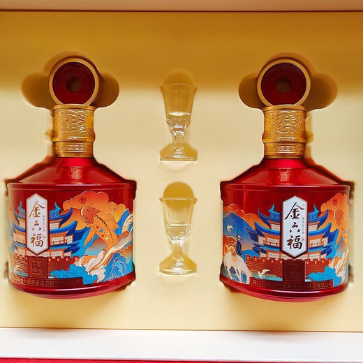 Jinliufu liquor with flavor, Sichuan famous wine, grain ration wine, wedding banquet, holiday and new year gifts, full box, 50.8 degrees, 500mL, 3 boxes, colorful Jinchenghong
