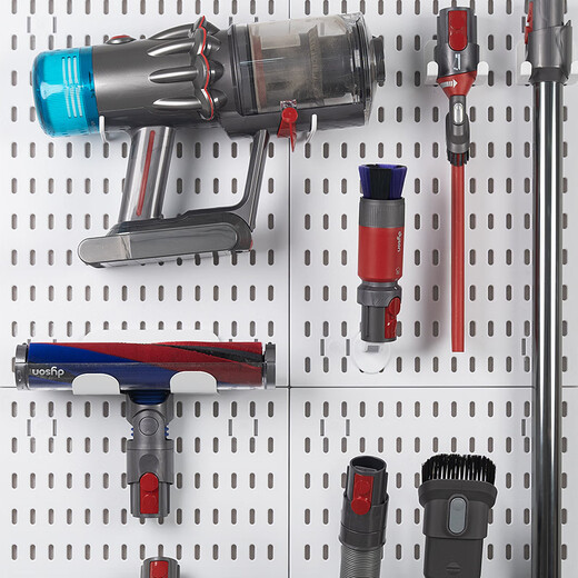 QINFENG Cleaning Tools Wall Rack Perforated Plate Hook Strong Load-bearing Suitable for Dyson Vacuum Cleaner Storage White Extra Large Horizontal Plate 40cmx59cm 1 piece No Specifications