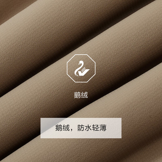 Jiumuwang three-proof down large goose down down jacket men's winter warm and cold light outdoor coat hooded jacket khaki + slim version + stand collar JK5D-57417 M 170/92A(48)